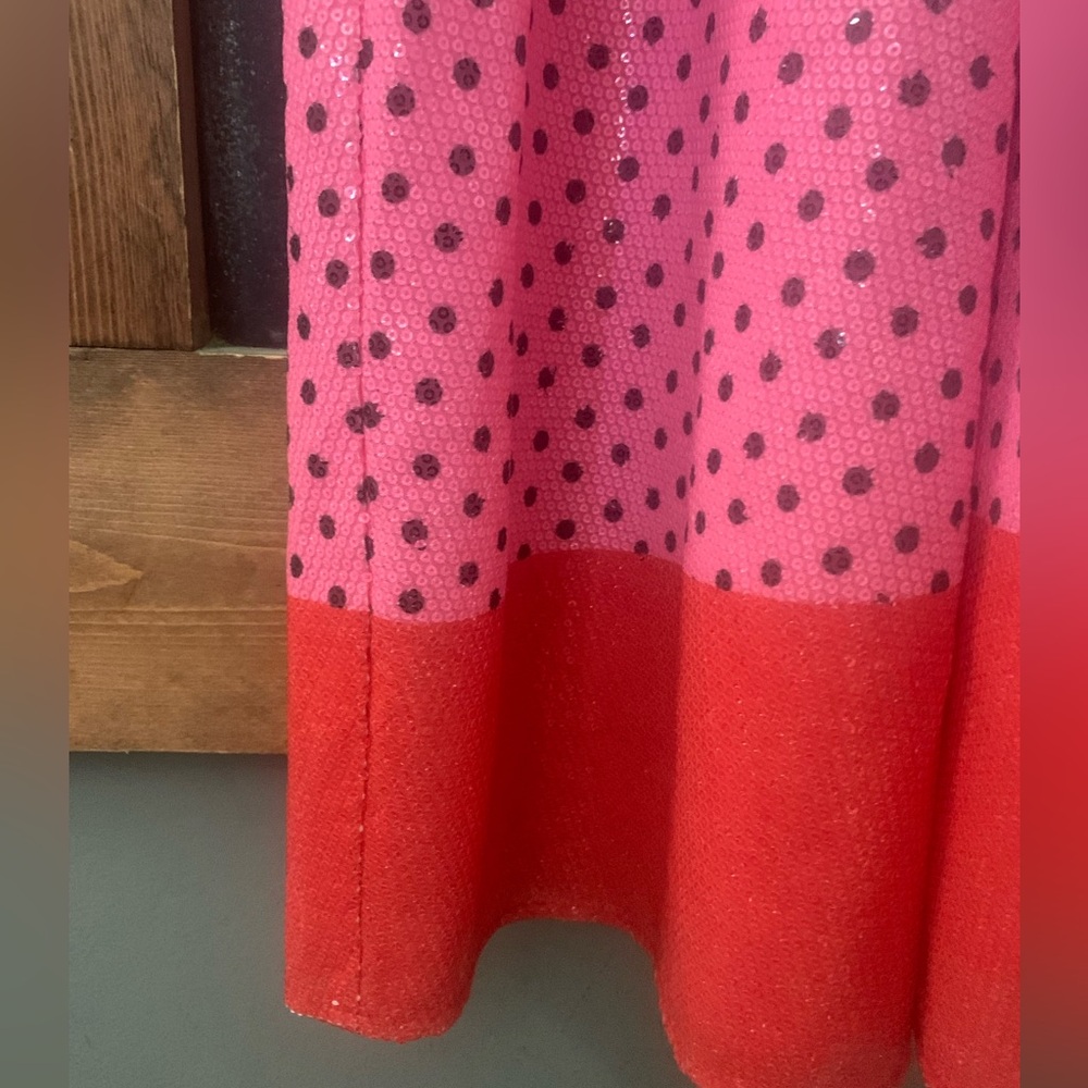Olivia Rubin 'Imogene pink polka dot sequin dress UK 12 US 8 EUC - Picture 8 of 8